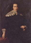 unknow artist Portrait of a man,Three-quarter length,wearing black and holding a glove in his left hand Germany oil painting artist